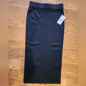 Good American Contoured Midi Skirt Black